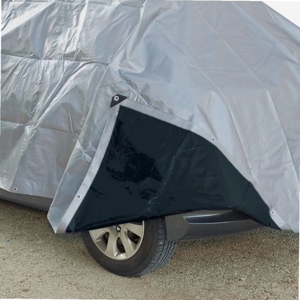 Grå och svart multifunktionell presenning 200 g/m2 WERKA PRO 6 x 6 m Grå