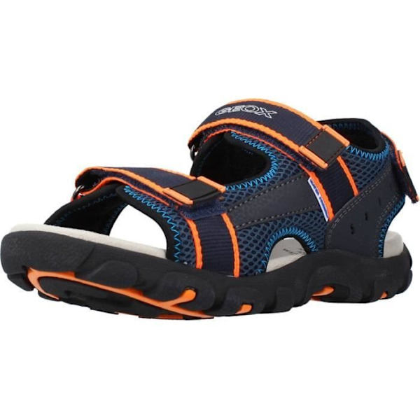 Geox Strada barnsandaler - Pojke - Svart/Fluo Gul - Repa - Exceptionell komfort Blå 29