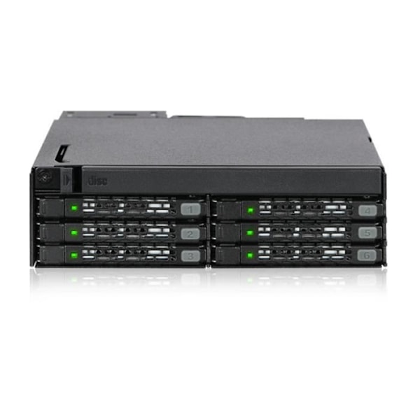 ToughArmor MB606SPO-B Backplane Cage för 6 x 2,5" SSD/HDD SAS/SATA & ODD Ultra Slim för 5,25" External Bay