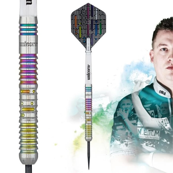 Unicorn Chris Dobey Dartset Stålspets 90 % Vikt 10 delar 21 Flerfärgad