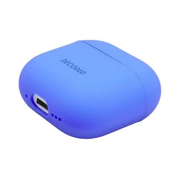 Skydd för AirPods 4 - Decoded - Stötsäker silikon - LED-indikator - Blå - Optimalt skydd Blå