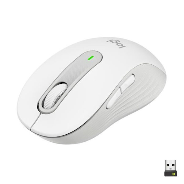 Mus - Trådlös - Logitech - Signature M650 - Högerhänt - Vit