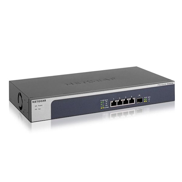 Switch icke hanterbar - NETGEAR - ProSAFE XS505M - 4 portar 10 Go - Metallchassi - Tyst Grå, Silver