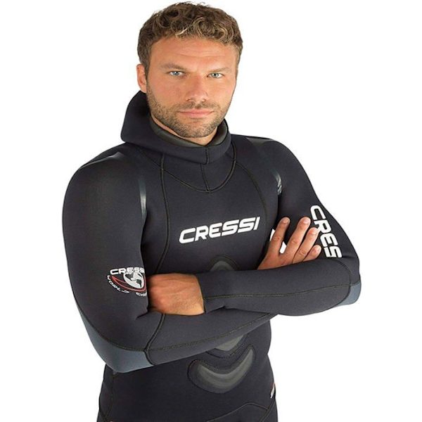 Cressi - LE450103 - Apné våtdräkt - Kompletta dykardräkter för Apné/Spearfishing, Soft Neoprene Svart M