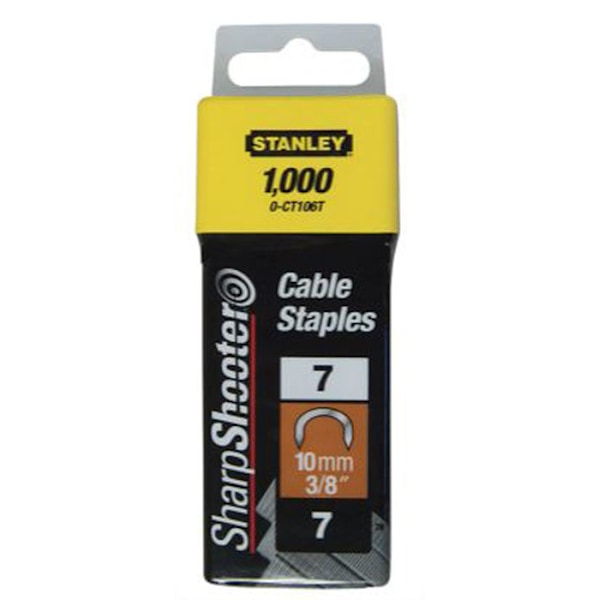Kartong med 1000 STANLEY typ 7 klammer - 1-CT106T - 7 mm