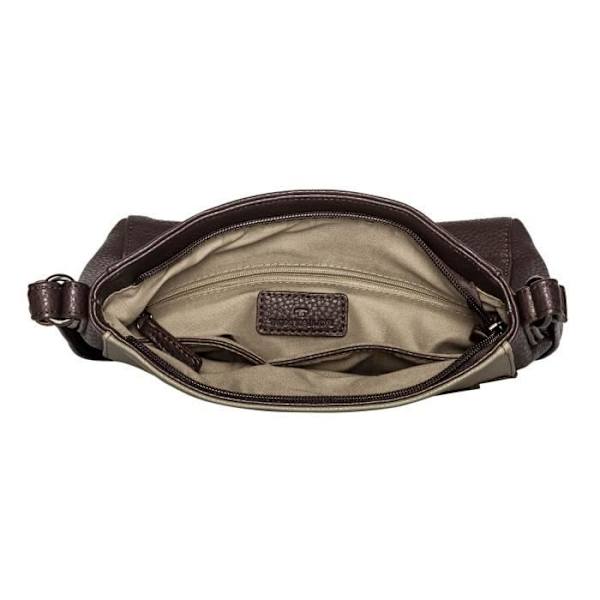 Axelväska - TOM TAILOR - Soraya Crossbag M - Brun - 26x27x6 cm - Zippad kastanj