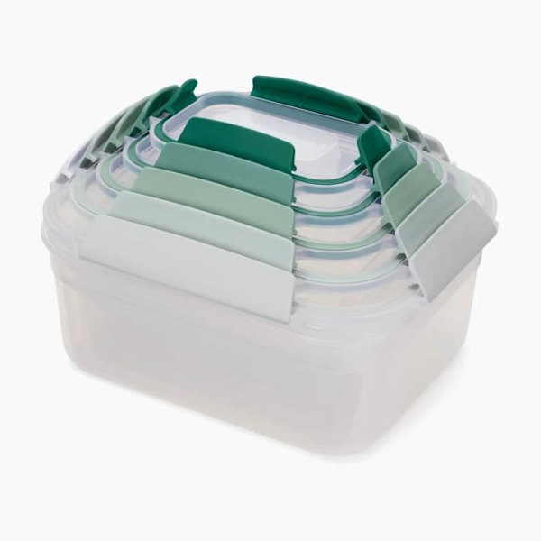 Joseph Joseph Nest™ set med 5 kompakta plastförvaringsbehållare, grön (81127)