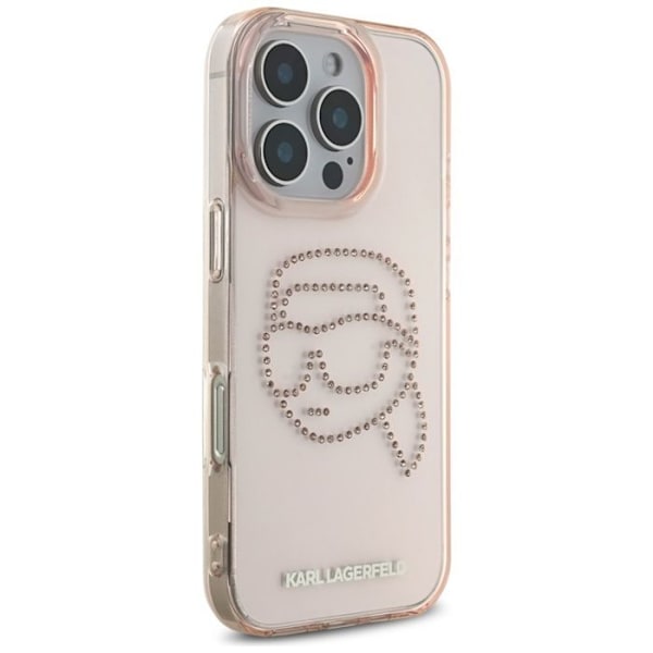 Coque Karl Lagerfeld IML Strass Karl Head för iPhone 16 Pro Max (rosa) rosa