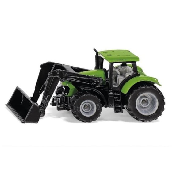 SIKU , Deutz-Fahr traktor med frontlastare, metall/plast, grön, Mobil frontlastare, avtagbar hytt,