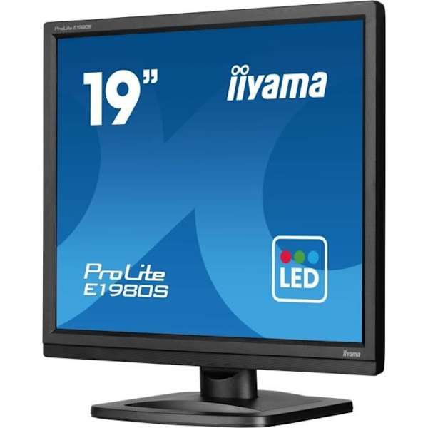 iiyama ProLite E1980S-B1 Monitor PC 19" 1280x1024 LED VGA HDMI DisplayPort Svart