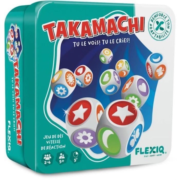 Asmodee - Takamachi - Tärningsspel - Observation och hastighet - Mindre än 30 min - Från 5 år Flerfärgad