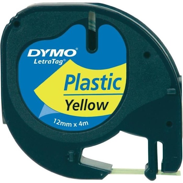 Hyper-Yellow Dymo-tejp hyper-gul, svart