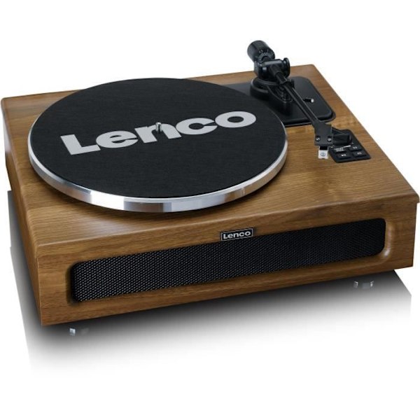 Vinyl skivspelare - LENCO - LS-410WA - 4 högtalare, Bluetooth 5.0, Trä Brunt och svart