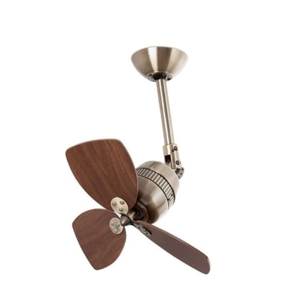Takfläkt - Pepéo Toldeo AM - Aluminium, antik mässing - 46 cm Trä