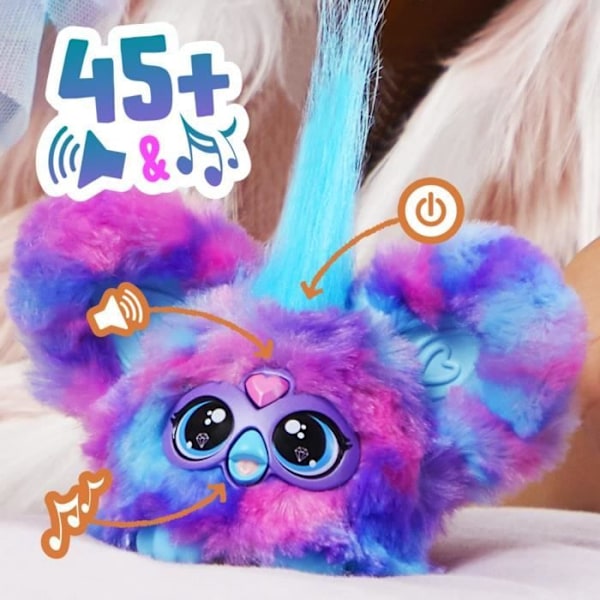 Furby Furblets Luv-Lee K-Pop, Mini Electronic Plysh Toy för flickor och pojkar, 45+ ljud, 6 år och uppåt, Hasbro Flerfärgad