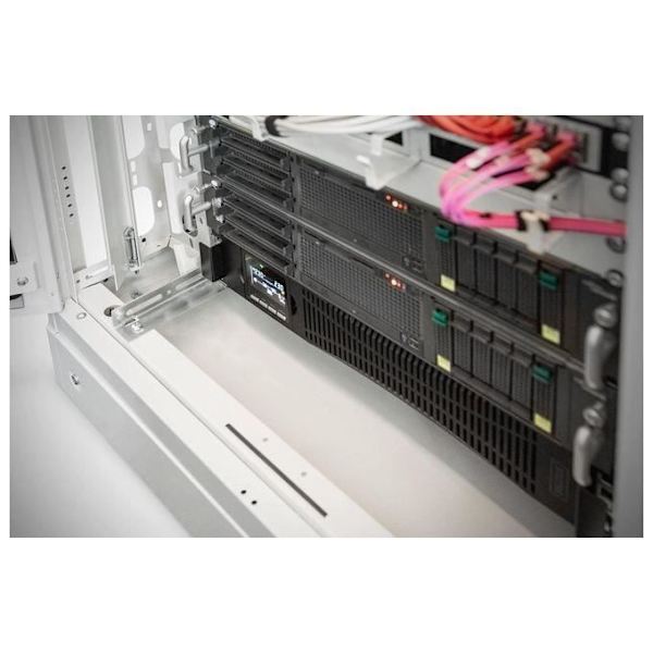 DIGITUS OnLine UPS - 1,5 kVA - 1,5 kW - 2U 19 tums montering - Äkta dubbelkonverteringsteknik - Trådlös strömförsörjning