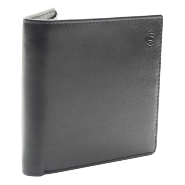 Plånbok - Esquire - Logotyp Billfold Plånbok - Läder - RFID-skydd - Svart svart
