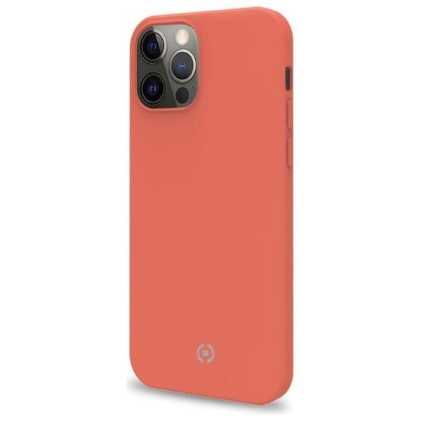 Celly Orange Fodral för iPhone 12 Pro Max, Skyddsfodral med Soft Touch och TPU Silikon, Anti-Slip Stötsäker och Anti-Ray