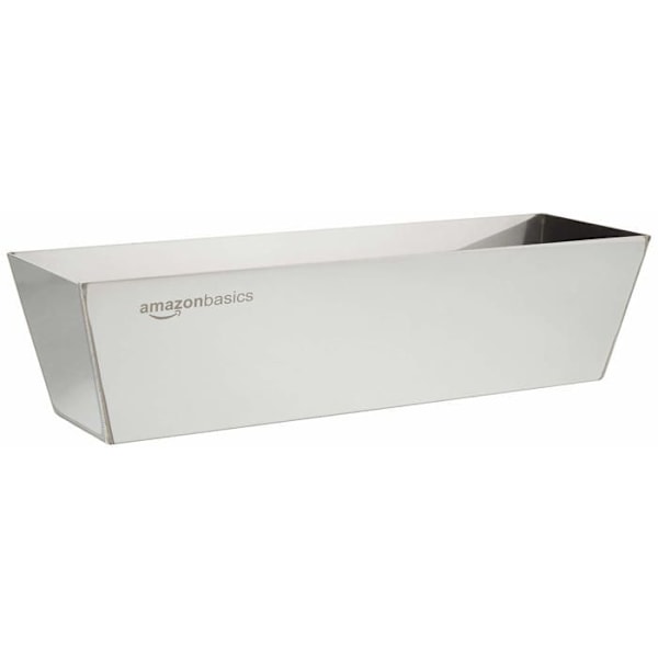 Grundläggande - MPX12-AZ - Amazon rektangulär beläggningsbricka i rostfritt stål, 30,48 cm, Silver