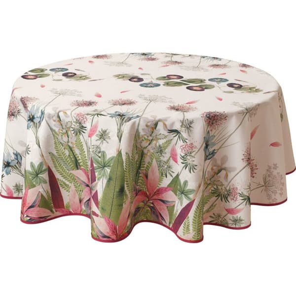 Rektangulär duk Ipomée 150 x 300 cm - Fläckavvisande, vattenavvisande polyester, rosa