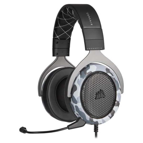 CORSAIR HS60 HAPTIC Gaming Headset - Kabelanslutet - Haptisk bas - Öronkuddar med memory foam - Högkvalitativt ljud