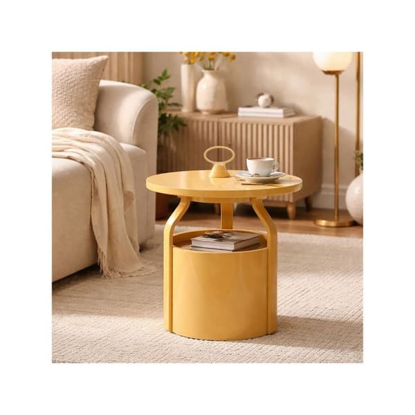 Sidobord Design "Iris" 44cm Crème grädde