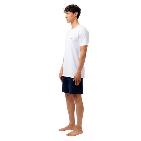 Fila Ensemble Pyjamas 100% bomull kort Man Vit M