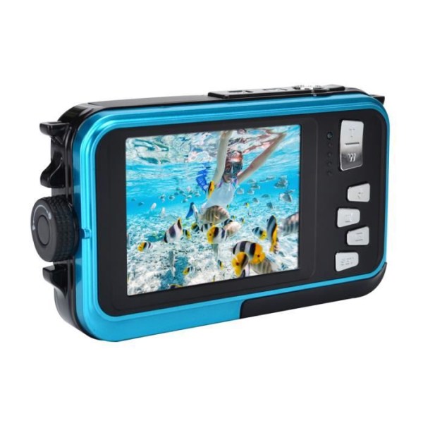 AGFA FOTO Realishot WP8000 - Vattentät digitalkamera (HD-video, dubbel LCD-skärm, 16x digital zoom) - blå