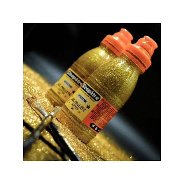 Gel Pailleté - Cléopâtre - 250 ml - Guld - Gul - Flaska 24 x 13 x 16 cm Guld