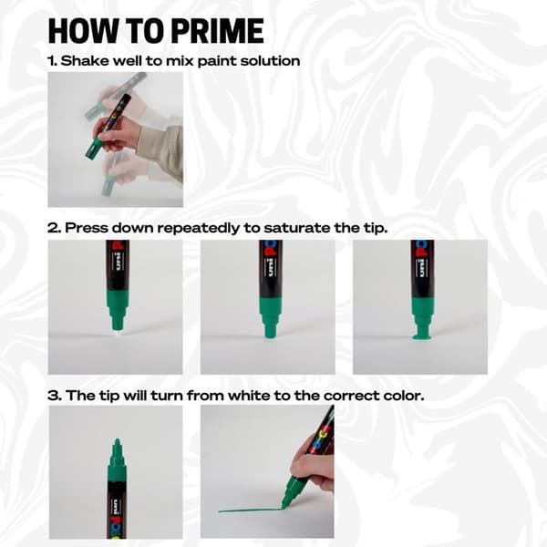 Posca akrylfärg - PC5M8C - Akrylfärgsmarkeringsset, 8 färger medium, PC-5M, Version 2 (PC5M8SET)