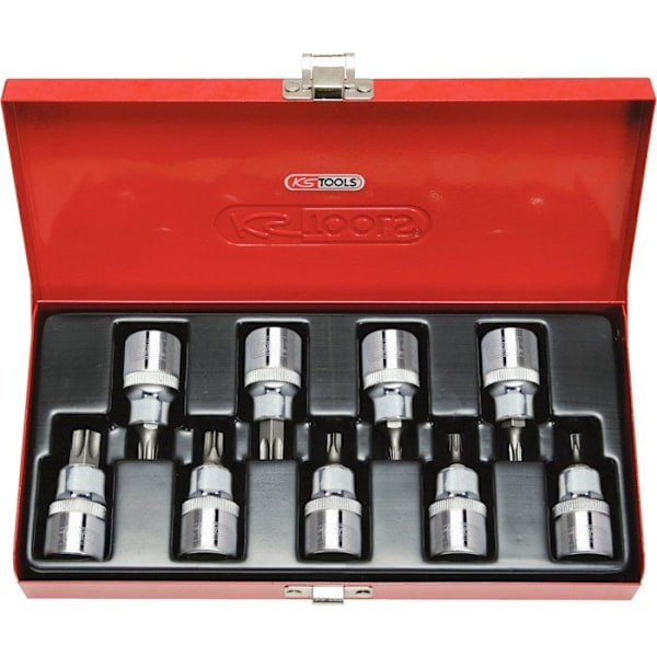 Verktygsväska - verktygsväska - verktygsväska - verktygsväska Ks verktyg - 918.1386 - CHROME TX Set med 9 delar 1/2''