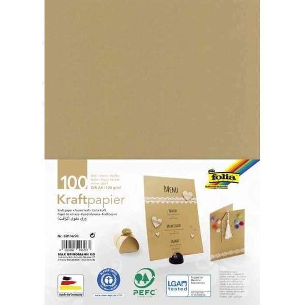Kraftpapper 120 g A4 100 ark