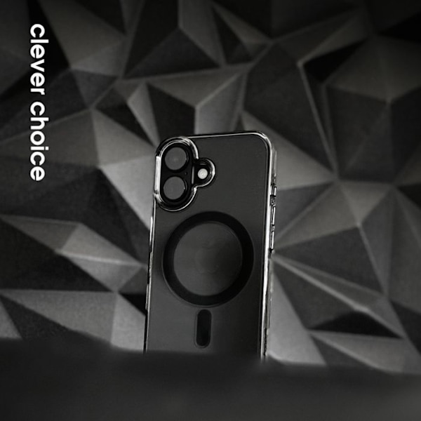 Coque iPhone 16 Pro Max MagSafe (svart) Crong Clear MAG Pro