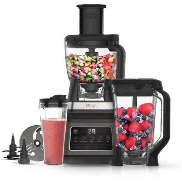 Ninja multifunktionsrobot: köksrobot, multifunktions- och personlig mixer - BN800EU 3 in 1 Auto-IQ svart och silver