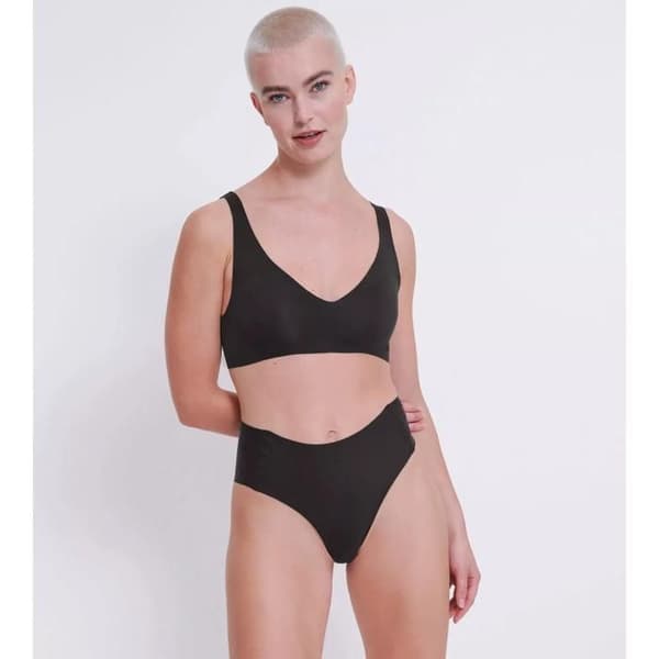Högmidjade trosor dam Sloggi Zero Feel 2.0 - svart svart M