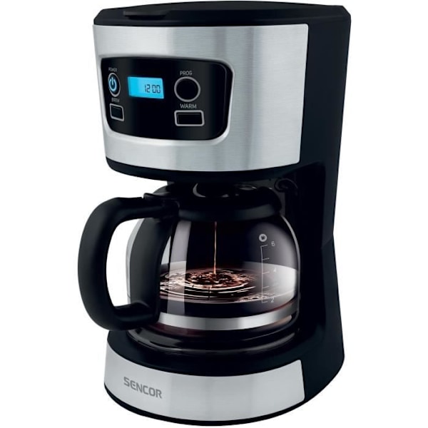 Kaffemaskin - SENCOR - SCE 3700BK - 0,75 L - 700 W - Svart svart och grått