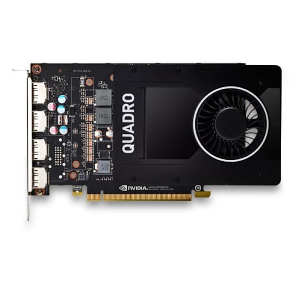 PNYQuadro P2200 grafikkort - 5 GB GDDR5X - Full höjd - 160 bitars bussbredd - DisplayPort