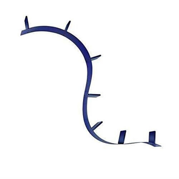 Kartell 800303 Bookworm - Bokhylla med 7 moderna bokstöd i blått