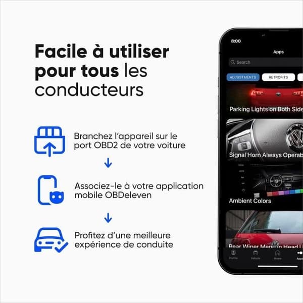 Diagnosverktyg för Kodningsanalys - OBDeleven - Pro Edition - Bluetooth - OBD2 - Android/iOS