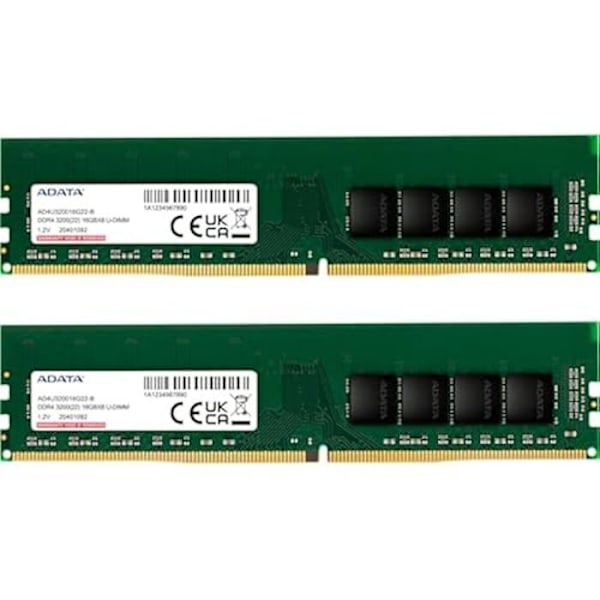 Minneskapacitet DDR4 - ADATA - Premier - 16 GB (2 x 8 GB) - 3200 MHz - U-DIMM - Oregistrerad