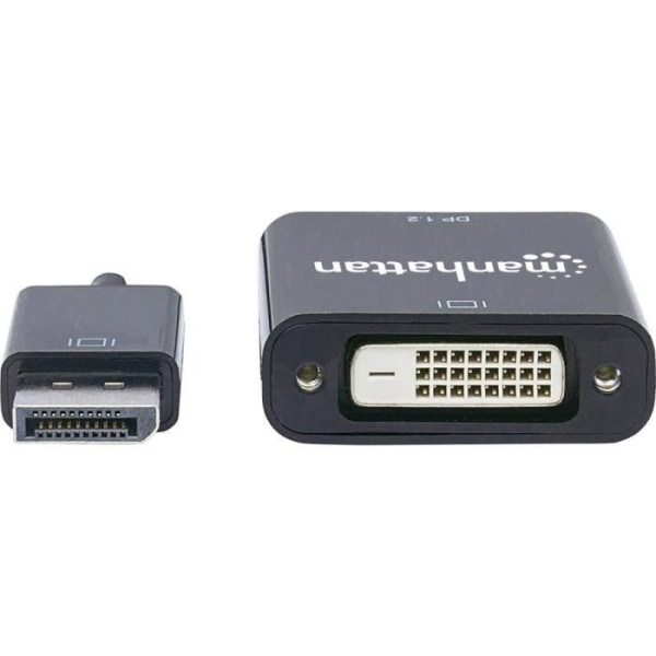 Manhattan DisplayPort-adapter [1x DisplayPort hane - 1x DVI hona 24+1 stift] svart