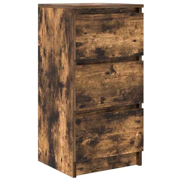vidaXL Buffé ek rökt 37,5x35x76 cm byggmaterial 861728