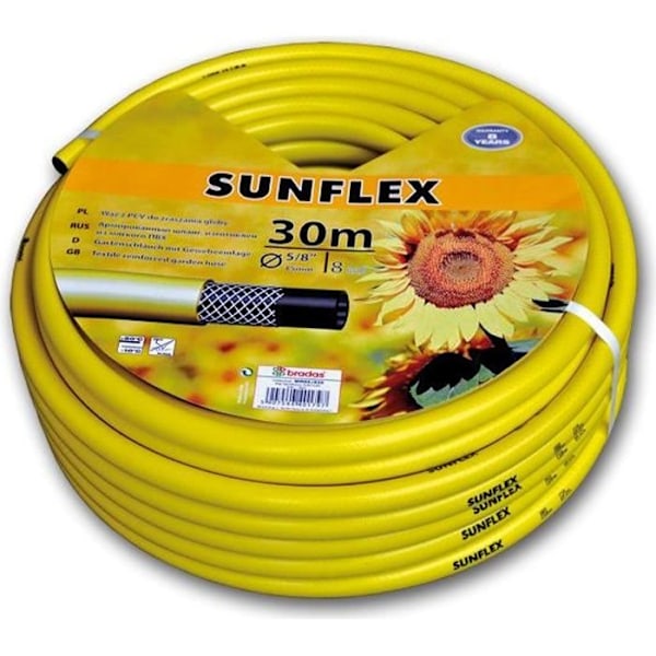 Vattenslang - BRADAS - Sunflex - 3 lager - Flexibel - Anti-UV - 50 m Svart, klar