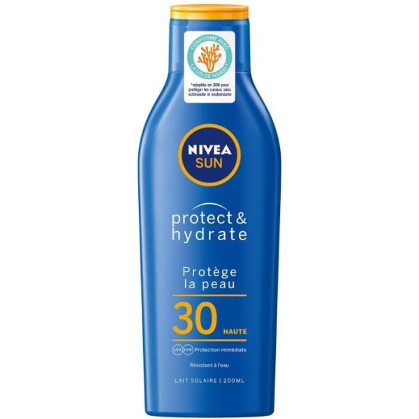 Nivea Sun Lait Protect &amp; Hydrate Fps30 200ml Anti-Stain