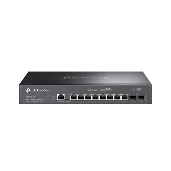 Styrd Switch - TP-Link - SG3210X-M2 - 8 RJ-45-portar - 2.5G Ethernet - Rackbar 1U Svart