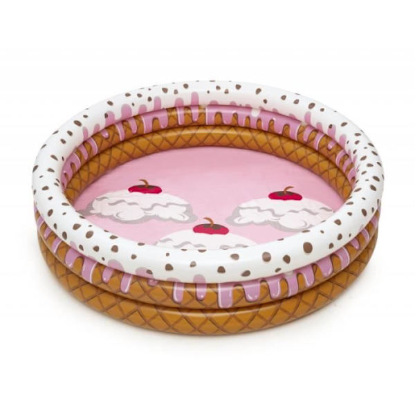 Sundae Funday rund uppblåsbar pool - AC-DÉCO - 160 x 38 cm - Blandat - Vuxen - Rosa