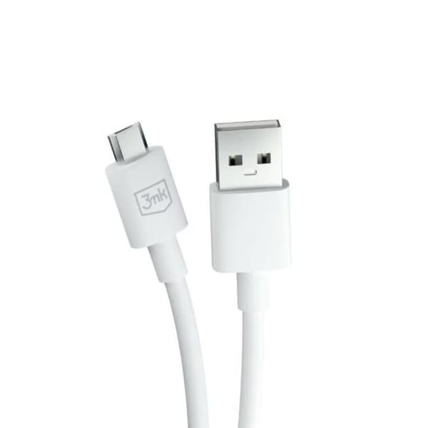 USB-A till Micro USB 3MK Hyper 1,2m Vit