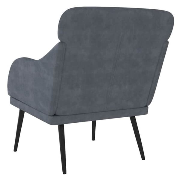 351437 vidaXL Fåtölj Mörkgrå 63x76x80 cm Sammet mörkgrå