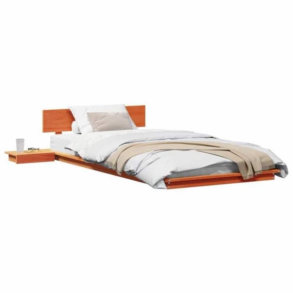 vidaXL Sängram Brun 90 x 200 cm trä 872418