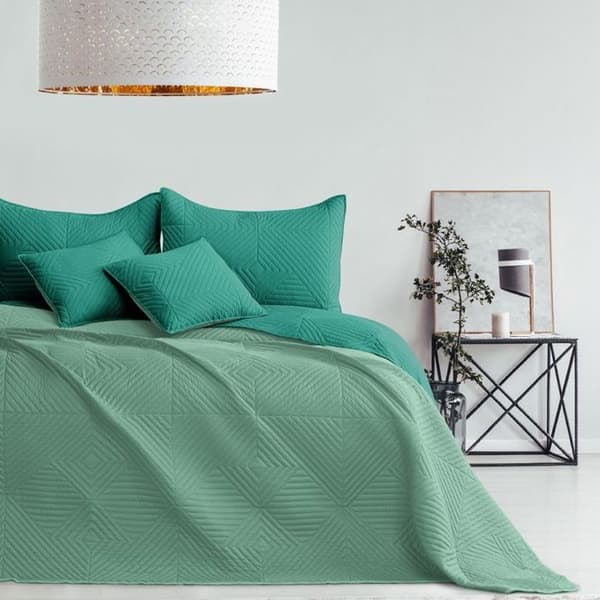 Sängöverkast - SOFTA - mintgrön - 200 x 220 cm - 100% polyester mikrofiber grön